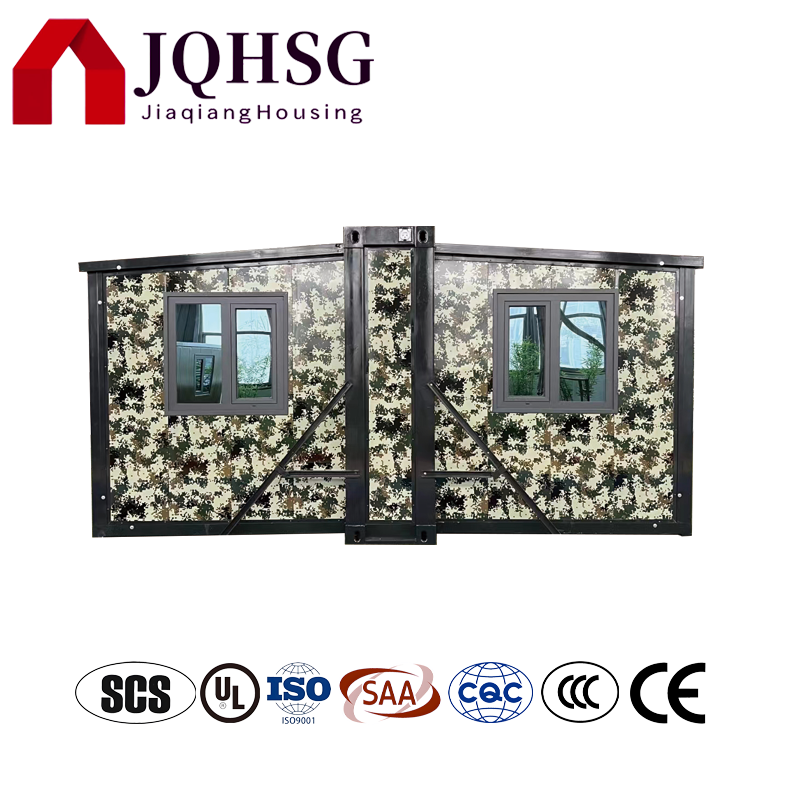 Camouflage exterior wall 20 foot standard foldable container