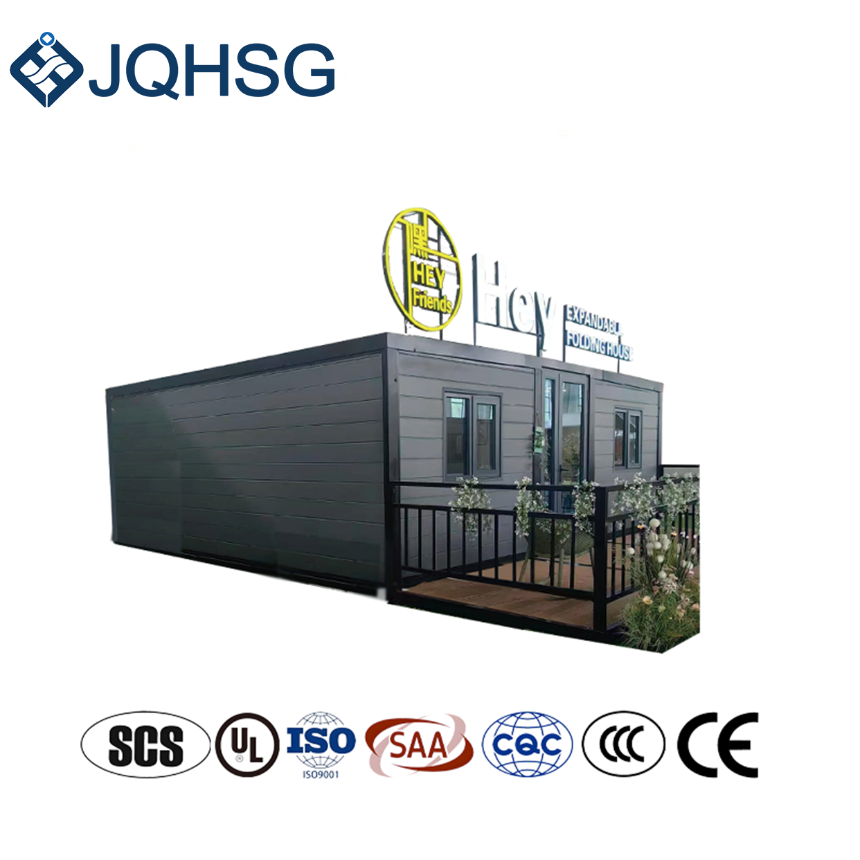 Flat top expandable container house