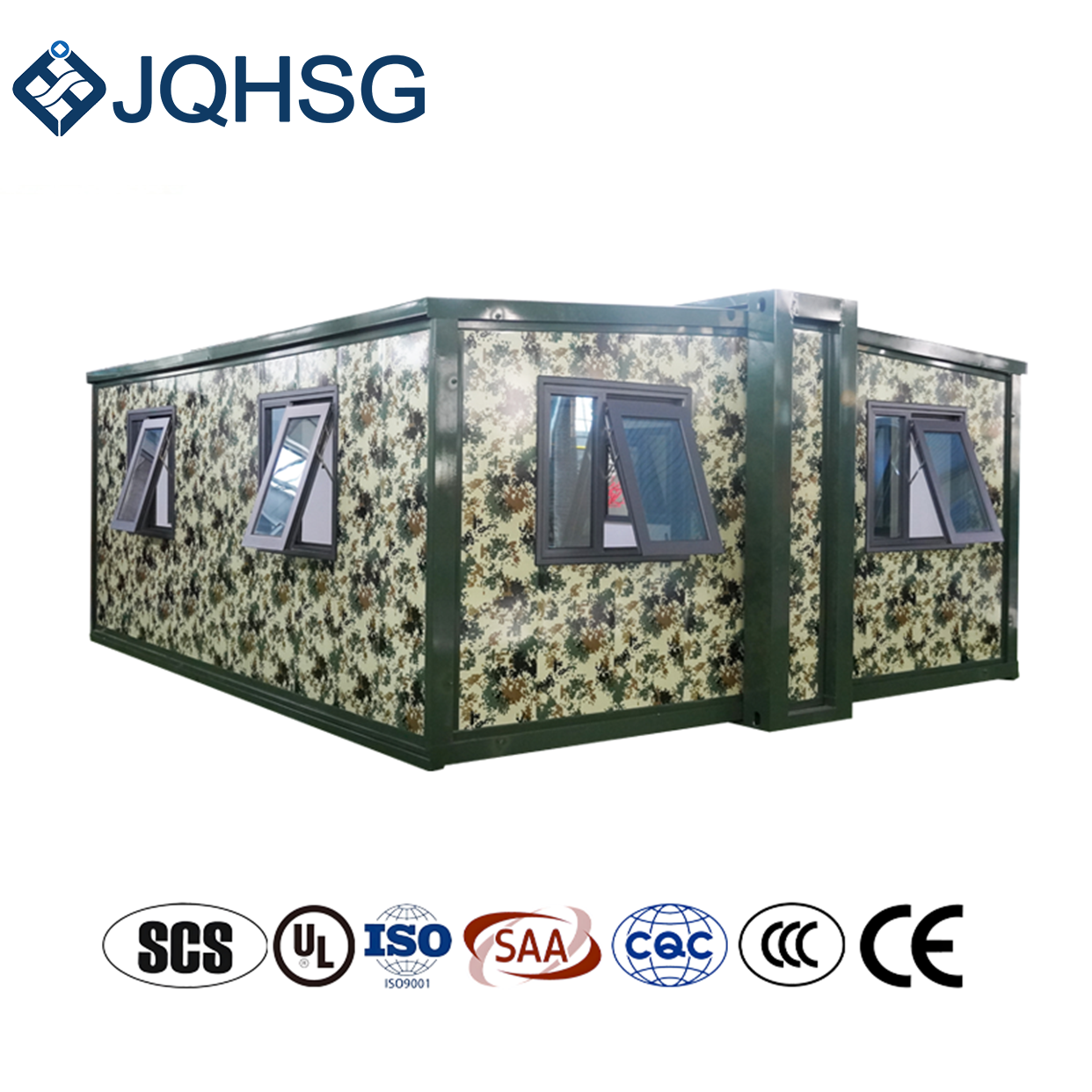 China Quality Control Wood grain color Stackable Quick Assemble Mini Removable Fitted Portable Homes  Container House For Sale